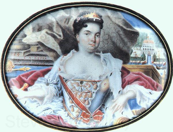 Murano, Andrea da Portrait of Catherine I in front of Ekaterinhov France oil painting art